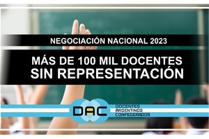 NEGOCIACIÓN NACIONAL 2023: MÁS DE 100 MIL DOCENTES SIN REPRESENTACIÓN